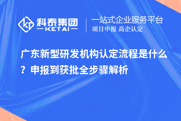广东新型研发机构认定流程是什么?申报到获批全步骤解析