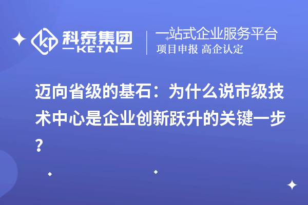迈向省级的基石:为什么说市级技术中心是企业创新跃升的关键一步?