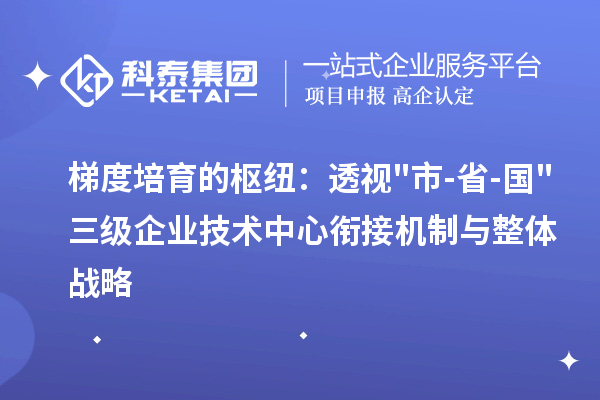 梯度培育的枢纽:透视"市-省-国"三级企业技术中心衔接机制与整体战略