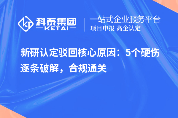 新研认定驳回核心原因:5个硬伤逐条破解,合规通关