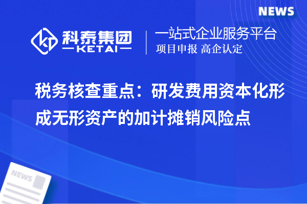 税务核查重点:研发费用资本化形成无形资产的加计摊销风险点