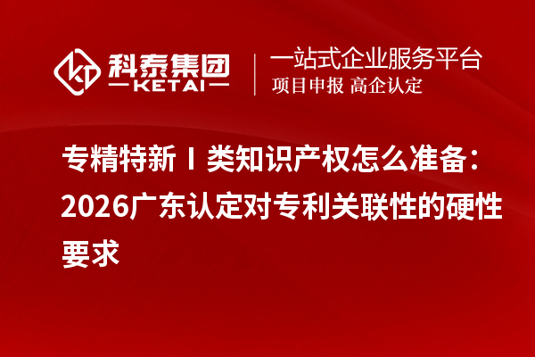 专精特新Ⅰ类知识产权怎么准备:2026广东认定对专利关联性的硬性要求