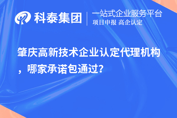 肇庆高新技术企业认定代理机构，哪家承诺包通过？
