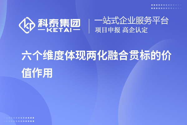 六个维度体现两化融合贯标的价值作用