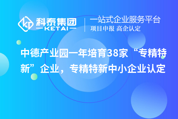中德产业园一年培育38家“专精特新”企业，<a href=//jiuyouhuitech.com/fuwu/zhuanjingtexin.html target=_blank class=infotextkey>专精特新中小企业</a>认定