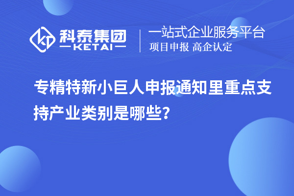 <a href=//jiuyouhuitech.com/fuwu/zhuanjingtexin.html target=_blank class=infotextkey>专精特新小巨人申报</a>通知里重点支持产业类别是哪些？