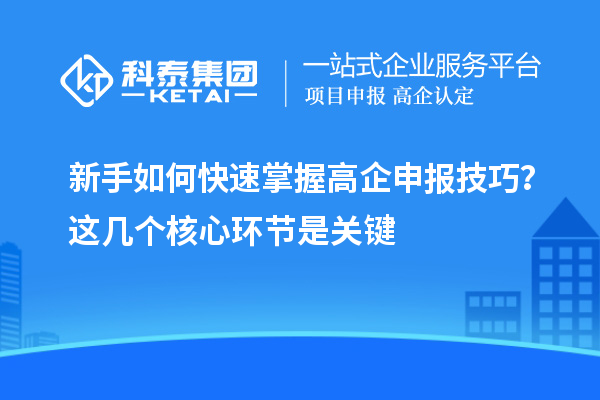 新手如何快速掌握高企申报技巧？这几个核心环节是关键