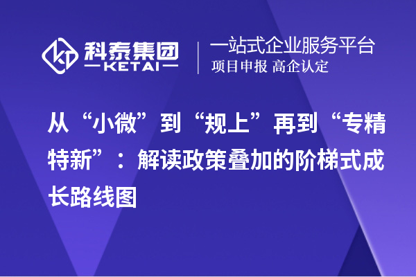 从“小微”到“规上”再到“专精特新”：解读政策叠加的阶梯式成长路线图