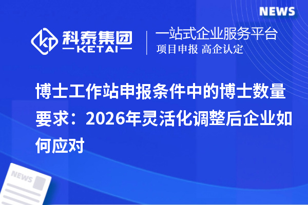 博士工作站申报条件中的博士数量要求：2026年灵活化调整后企业如何应对
