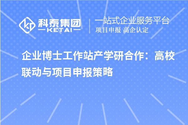企业博士工作站产学研合作：高校联动与项目申报策略
