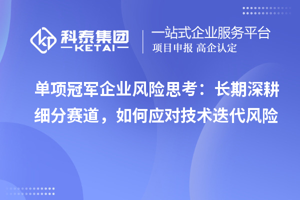 单项冠军企业风险思考：长期深耕细分赛道，如何应对技术迭代风险