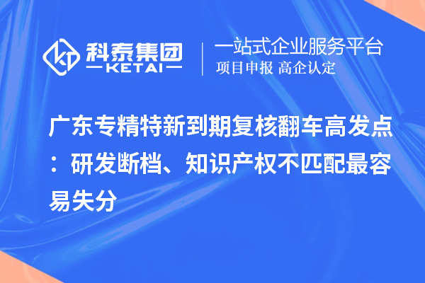 广东专精特新到期复核翻车高发点：研发断档、知识产权不匹配最容易失分